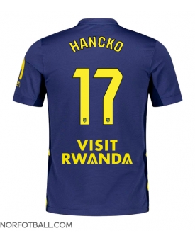 Billige Fotballdrakt Atletico Madrid David Hancko #17 Replika Bortedrakt 2025-26 Kortermet Billige Fotballdrakt Atletico Madrid David Hancko #17 Replika Bortedrakt 2025-26 Kortermet